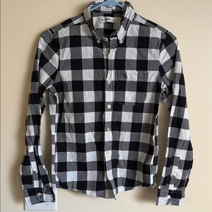 Abercrombie kids buffalo plaid button down